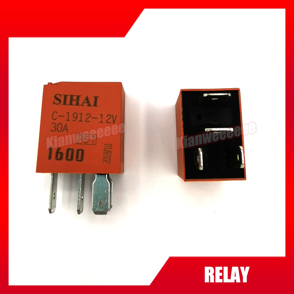 SIHAI 1912 12V 30A Proton Wira Waja Headlamp Relay (4pin) Shopee Malaysia