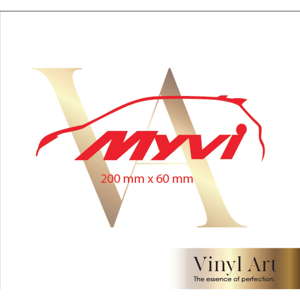 Vinyl_Art Perodua Myvi 2010 Silhouette logo, Car stickers, Car decals ...