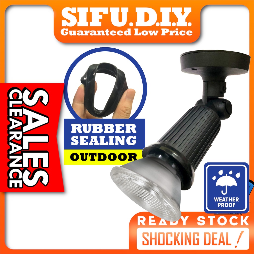 Weatherproof Flood Light Fitting E27 Spot Light Lamp Bulb PAR38 Holder