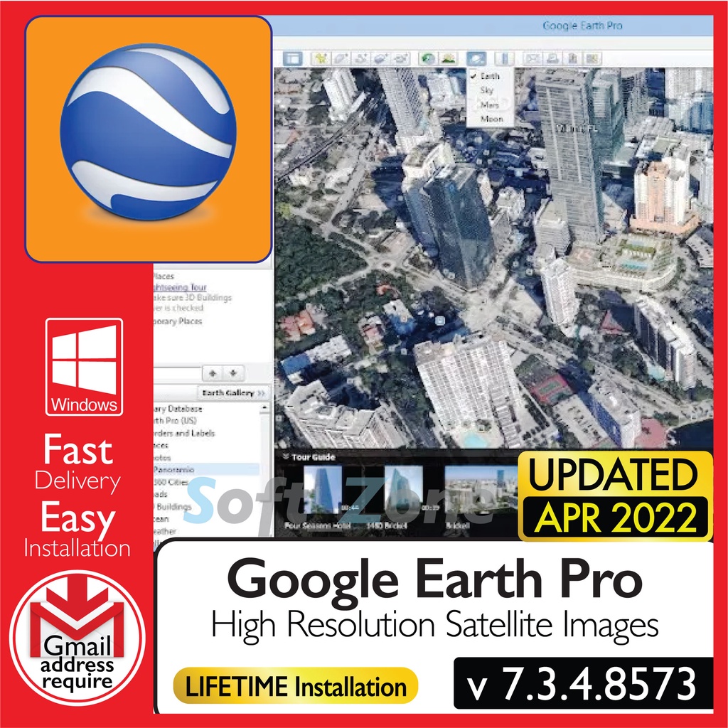 Google Earth Pro 7.3.4.8248 High Resolution Satellite Images [WINDOWS