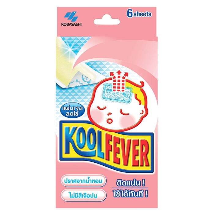 Kool Fever Cool Antipyretic Gel Sheet For Toddlers 1 Box 6 Sheets ...