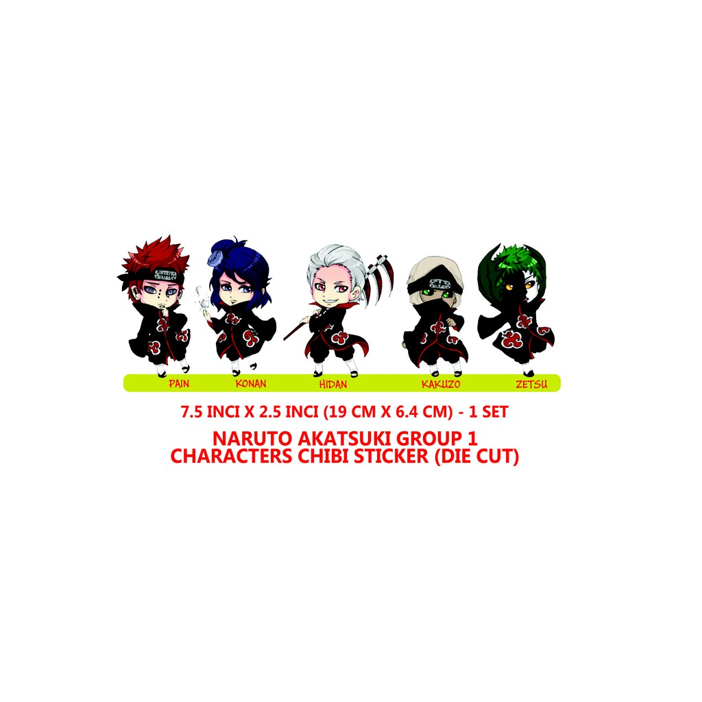 STICKER CHIBI NARUTO CHARACTERS group 1 | Shopee Malaysia