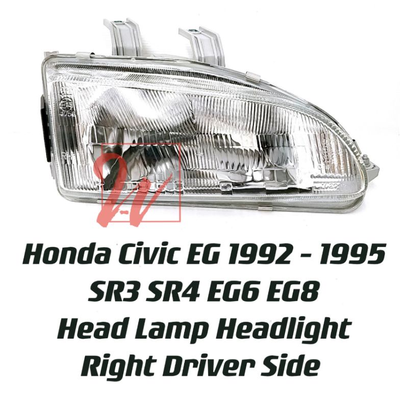 Honda Civic EG SR3 SR4 EG6 EG8 Glass Head Lamp Headlight Kaca 1992