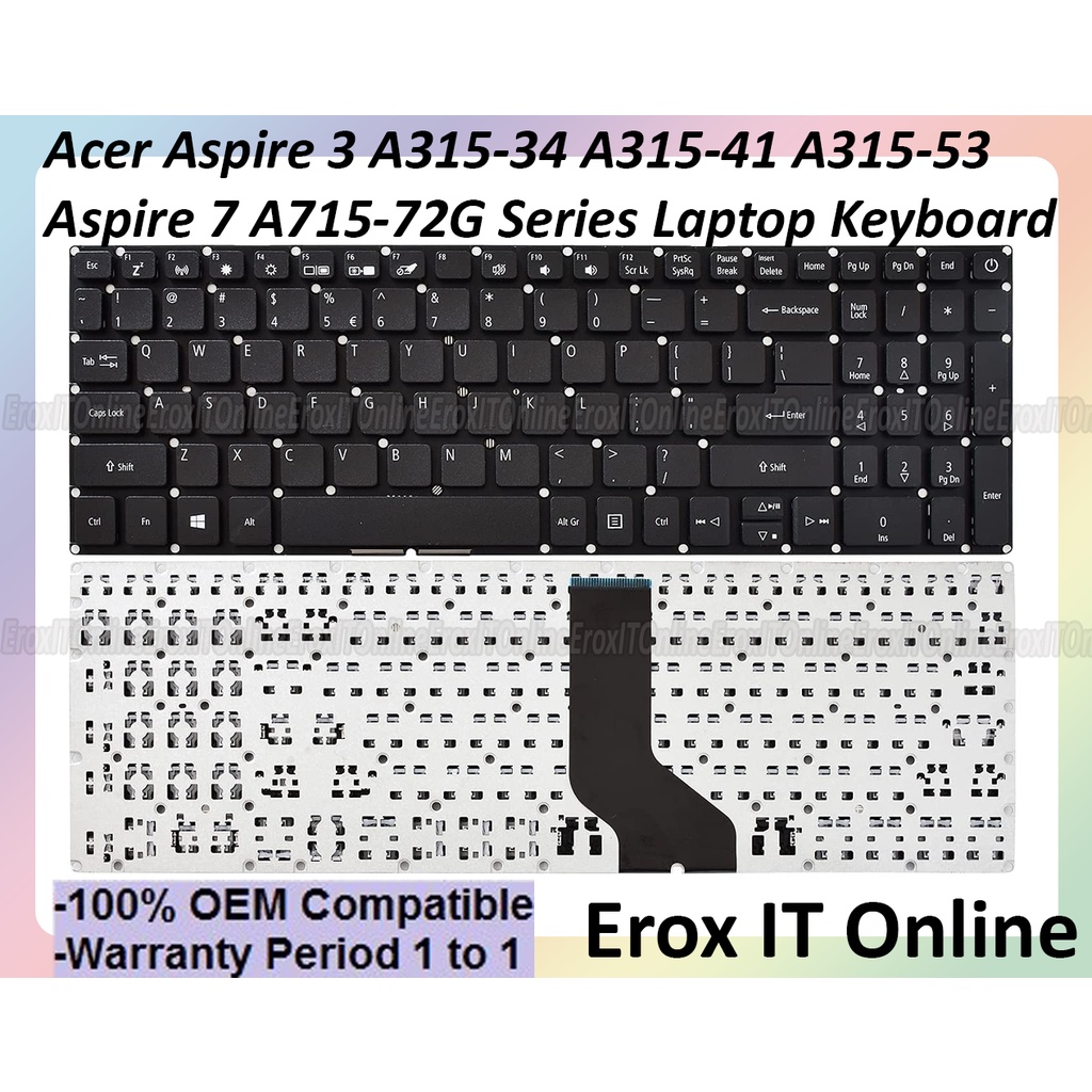 Keyboard Acer Aspire 3 A315 53  Acer Aspire Keyboard Replacement