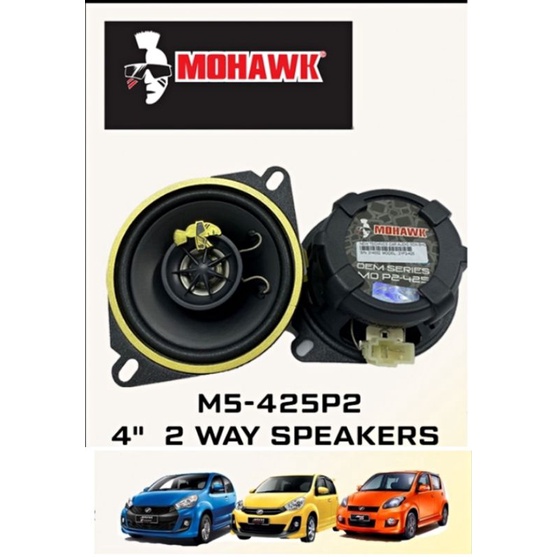 Mohawk plug & play front oem car speaker 4 inch perodua myvi myvi lagi