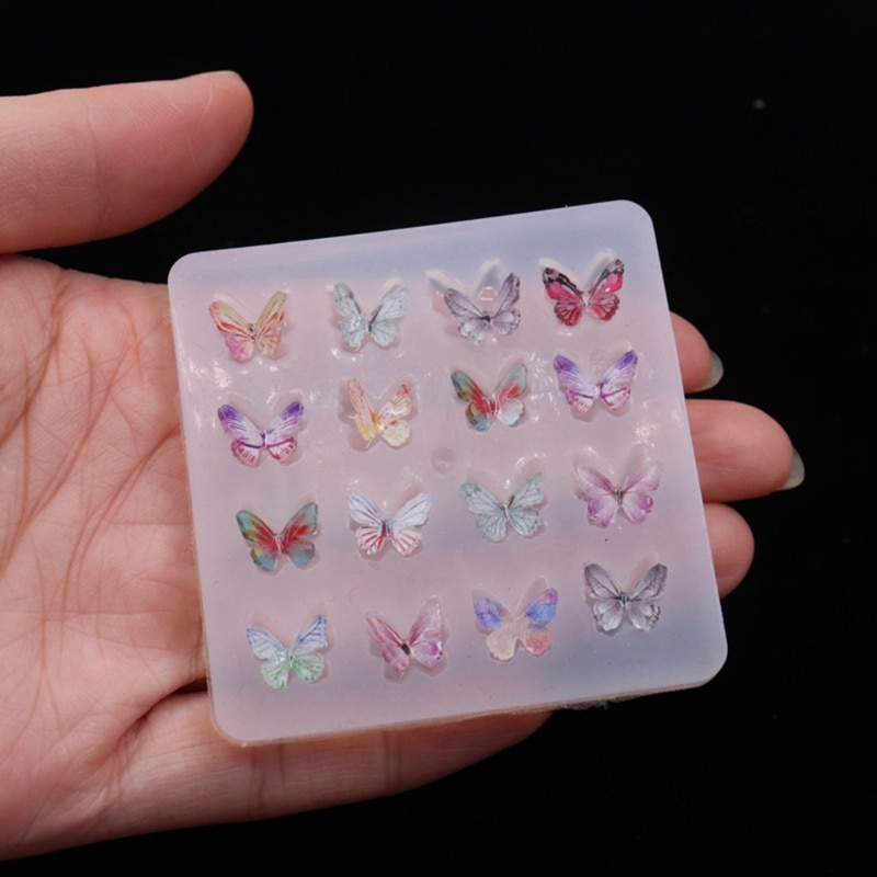 Shiny Glossy Small Butterfly Shape Hairpin Epoxy Resin Mold DIY ...