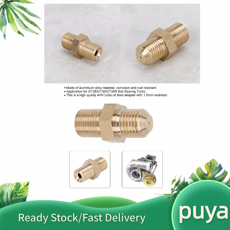 4AN Turbo Oil Feed Adapter Fitting – Restrictor For GT3076R GTX3076R GTW34R GTW38R