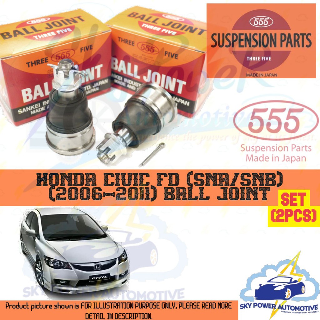 Acura Integra Honda CR-V Civic Set of 2 SANKEI 555