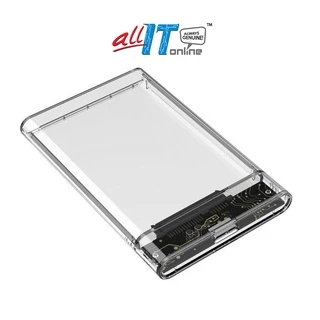 Fideco 2.5 Inch USB 3.0 Hard Transparent Drive Disk HDD External Enclosure Case (MR178WH)