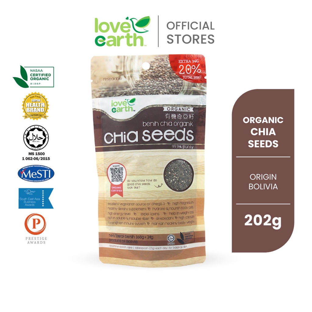 Love Earth Organic Chia Seed 168g Shopee Malaysia
