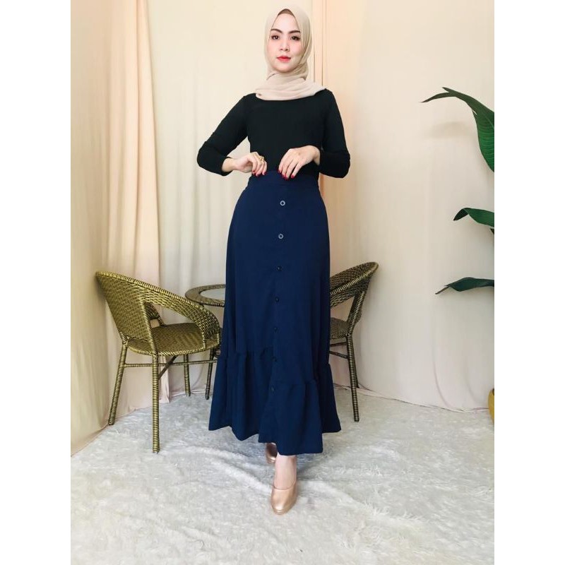 SKIRT NEELOFA BUTANG VIRAL/SKIRT LABUH VIRAL/SKIRT MUSLIMAH/ SKIRT ...