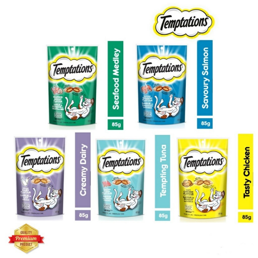 Temptations Cat Treats Assorted flavours 85g | Shopee Malaysia