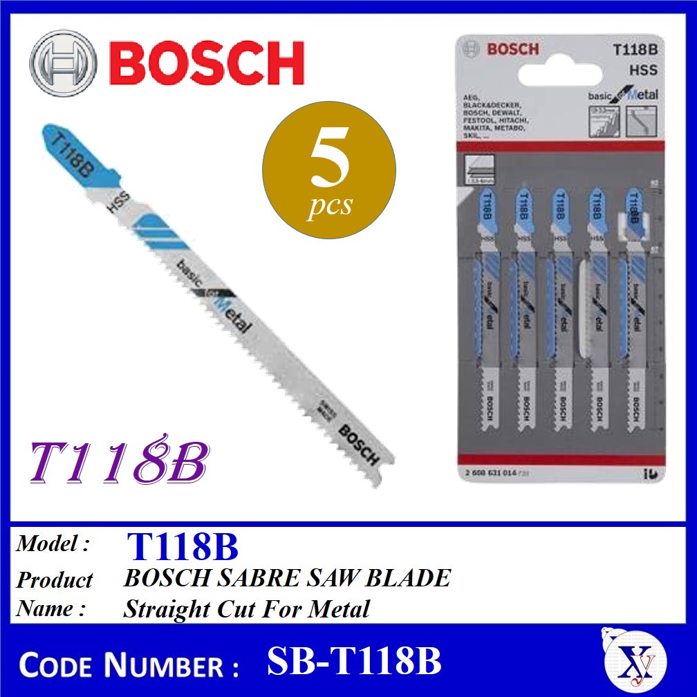 SB T118B T118B 100 ORIGINAL BOSCH JIG SAW BLADE Straight