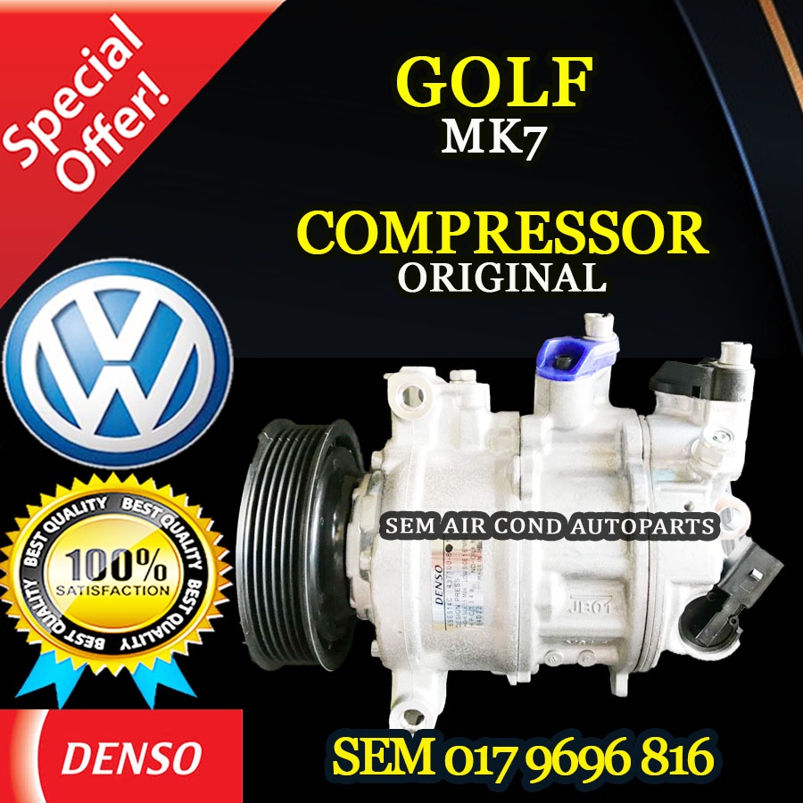VOLKSWAGEN GOLF MK7 6SES14C 6PK 115MM PULLY ORIGINAL DENSO ND COMPRESSOR/ KOMPRESOR (CAR AIRCOND