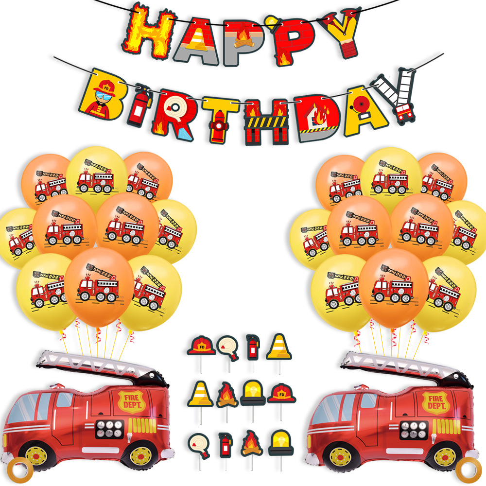 Local Seller Jom Party Fire Firefighter Bomba Theme Decoration Balloons ...