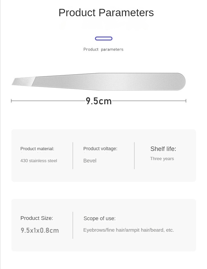 [Precision Seamless Eyebrow Clip] Trimmer Hair Plucking Pliers Eyelash