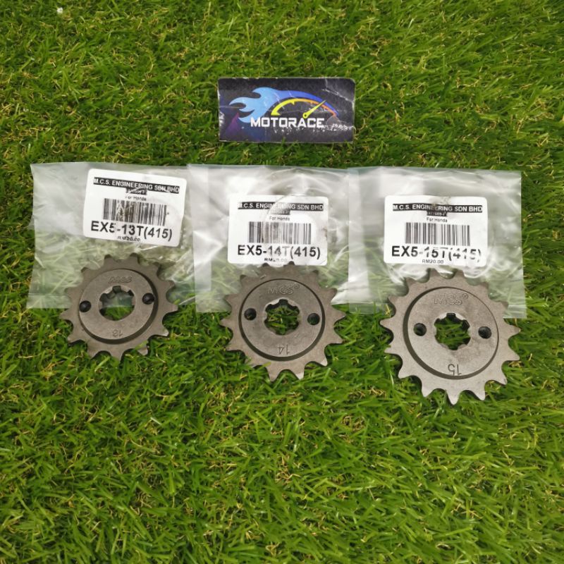MCS RACING FRONT SPROCKET 415 EX5 / WAVE125 / FUTURE / WAVE100 / MR1 ...