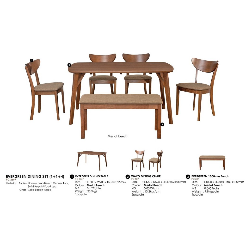 3 x deals 5 dining table