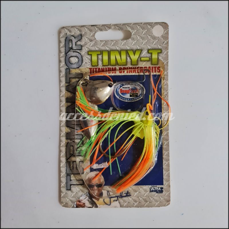 NOS Terminator Tiny-T Titanium Spinnerbaits Mini 1/8oz Hot Tip Chart ...