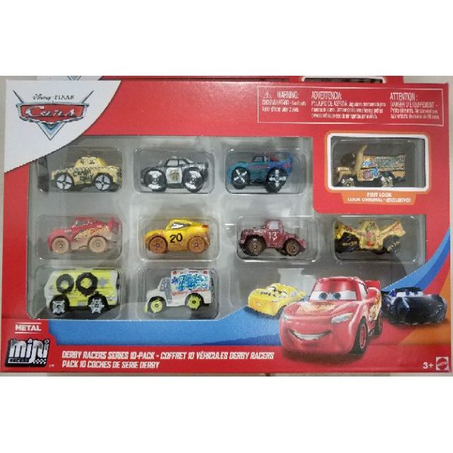 Disney Pixar Cars Mini Racers Derby Racers Series 10-Pack