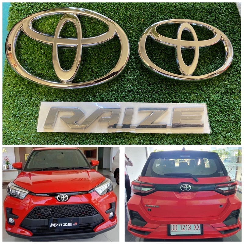 Emblem Toyota Raize perodua ativa Chrome Gr sport Turbo | Shopee Malaysia