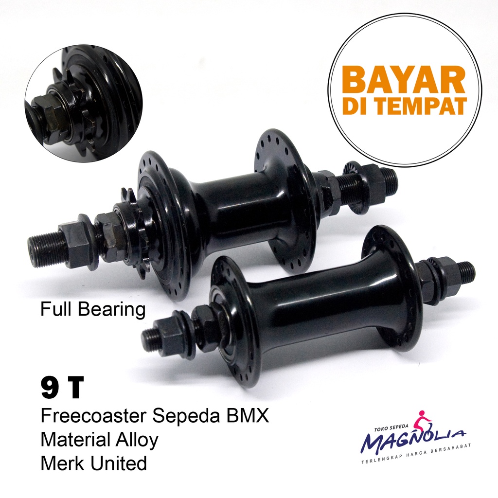 Freecoaster BMX 9T Hub Freehub BMX United Alloy Bike Full Bearing BMX Bicycle Components