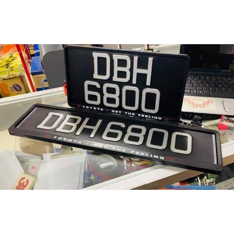 🔥HARGA MURAH🔥 Nombor Plate Ketuk Kereta Besi Timbul Font SINGAPORE