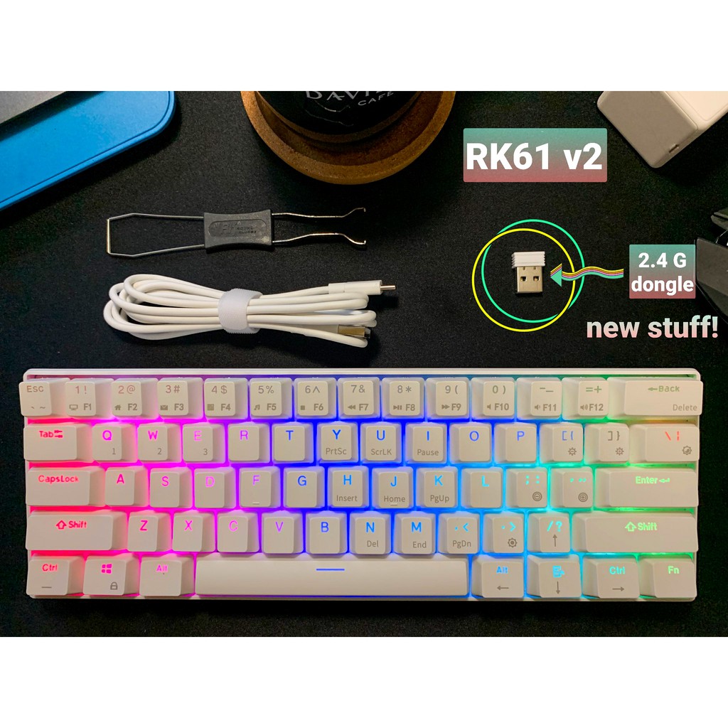 RK Royal Kludge RK61 2.4G Wireless Bluetooth Mechanical Keyboard