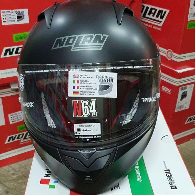 HELMET NOLAN N64 SPORT 013 FLAT BLACK SIZE M/L/XL Shopee Malaysia