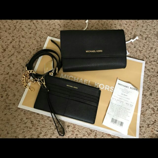 Michael Kors Saffiano Leather 3 in 1 Crossbody With Removable Zip