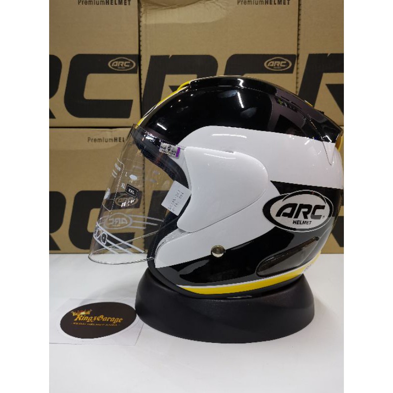 Helmet ARC Ritz AR1 Design Kuning Yellow | Shopee Malaysia