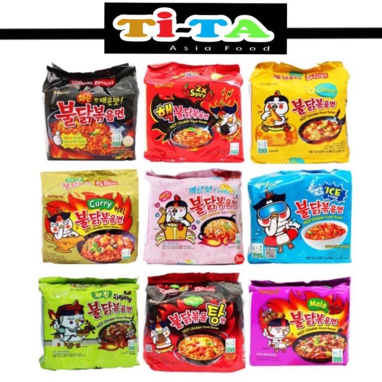 Tita [halal]samyang Ramen Halal Multiple Flavour Hot Chicken Cheese