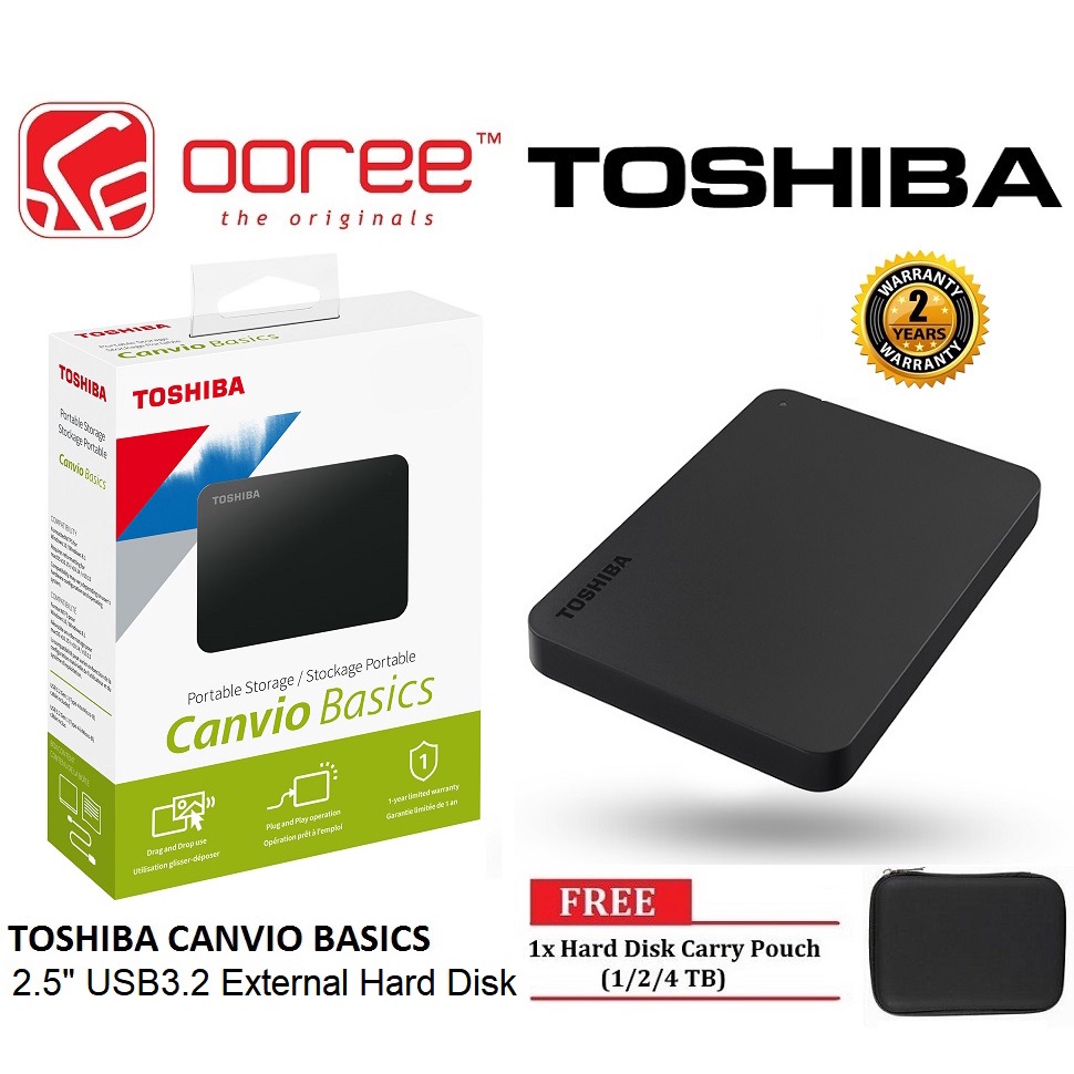 Toshiba Canvio Basic 4TB 2.5 External Hard Drive / HDD - Black