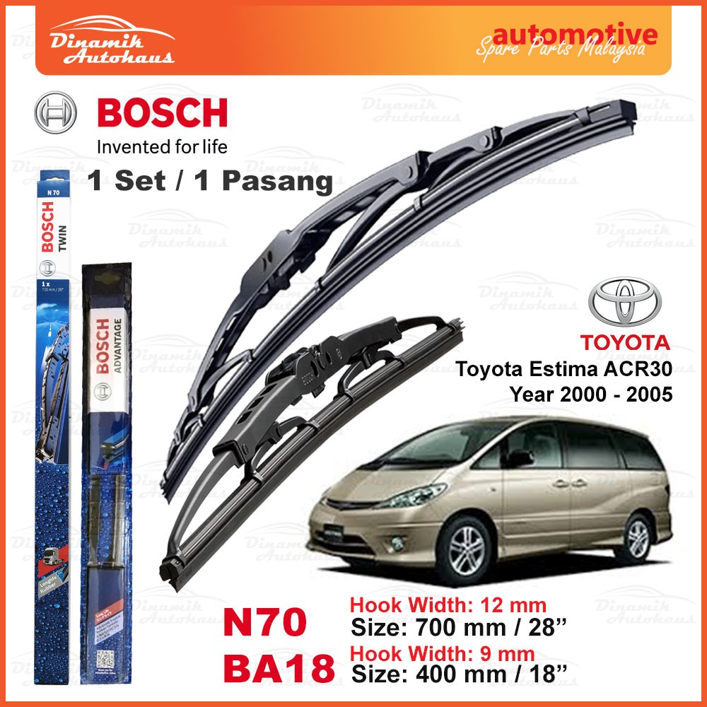 Toyota Estima Car ACR30 Year 2000 To 2005 Windscreen Wiper 28 Big Hook ...
