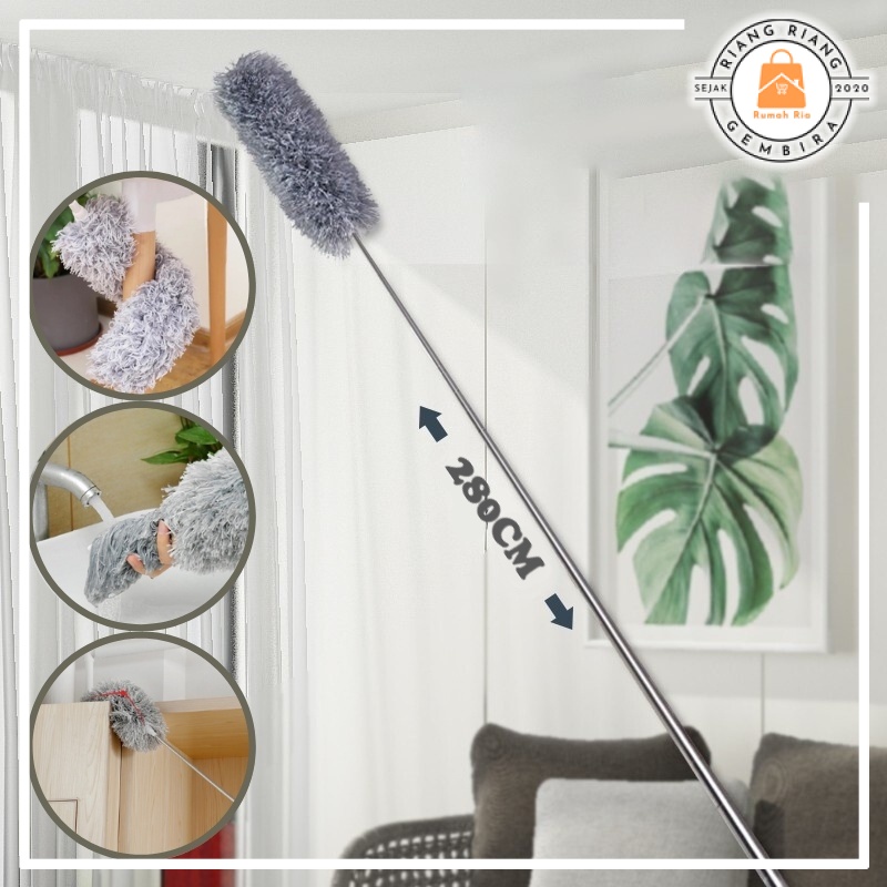 RAYA 280cm Long Microfiber Duster Extendable Feather With Bendable Head ...