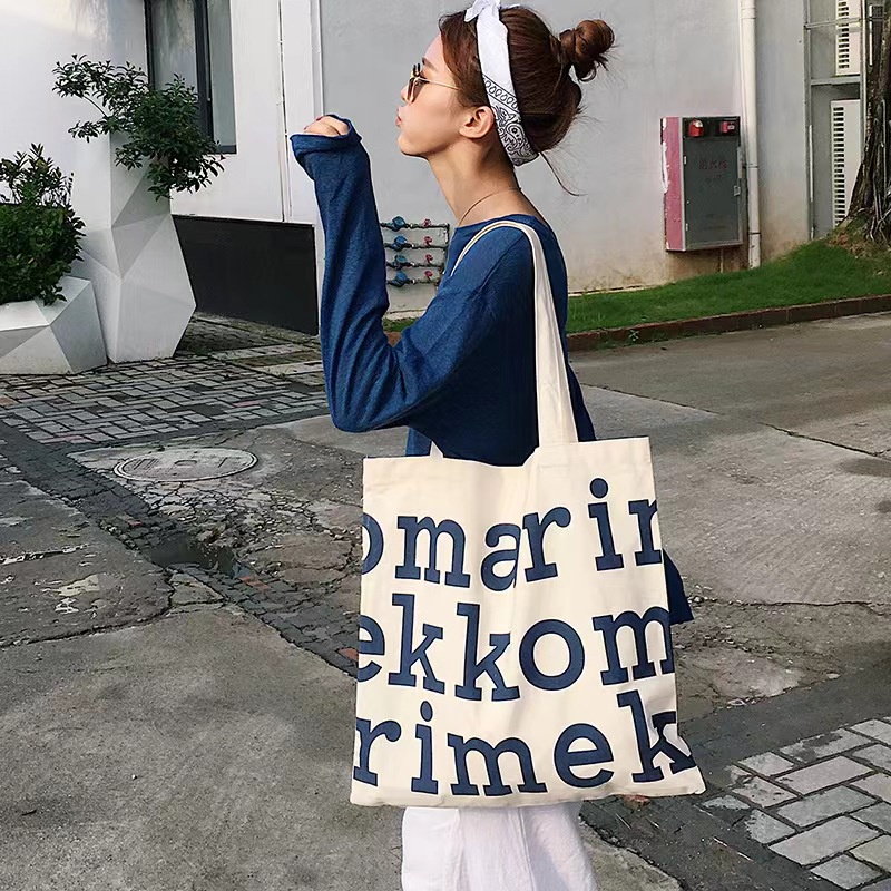 Finland design Marimekko Logo women bag canvas bag shoulder bag large capacity tote bag shopping bag