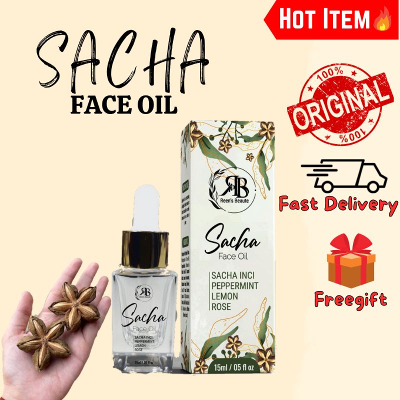 Sacha Face Oil Original HQ, Sacha Inchi Face Oil, Minyak Jampi, Minyak