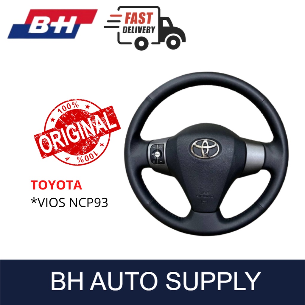 [READY STOCK] TOYOTA VIOS NCP93 STEERING WHEEL (LEATHER) Shopee Malaysia