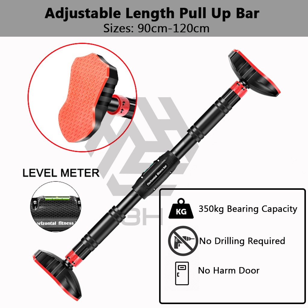 3H Adjustable Screwless Double Lock Wall Mounted Workout Fitness Pull Up Chin Up Bar C W Level Meter Shopee Malaysia