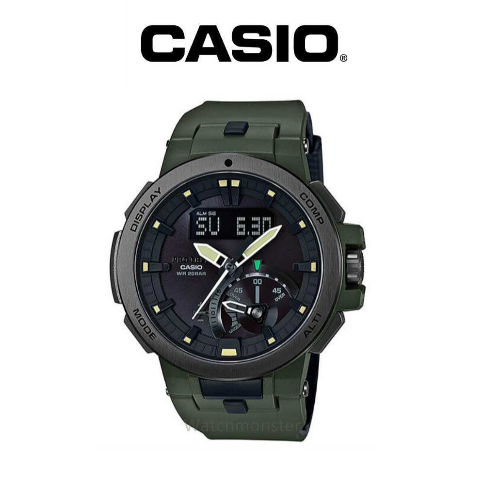 casio PRO TREK analog digital watch original PRW 7000 3D Shopee Malaysia