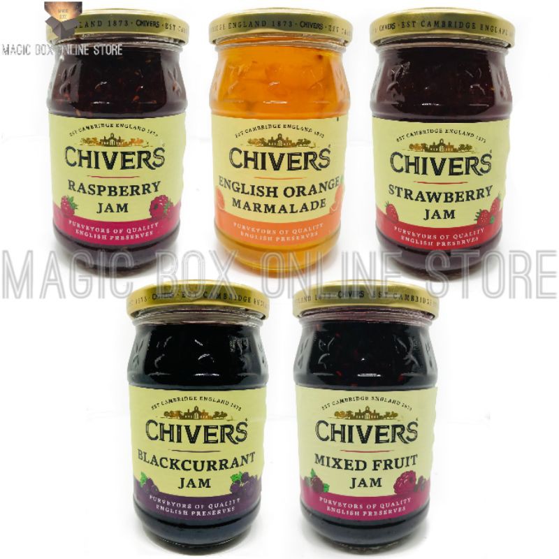 🔥READY STOCK🔥 FRUIT JAM CHIVERS RASBERRY ORANGE STRAWBERRY BLACKCURRANT ...