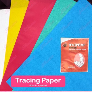 Tracing Paper Japan Chaco Paper Original Kertas carbon Jepun carbon paper 5pcs pack Assorted Colour.Made in Japan