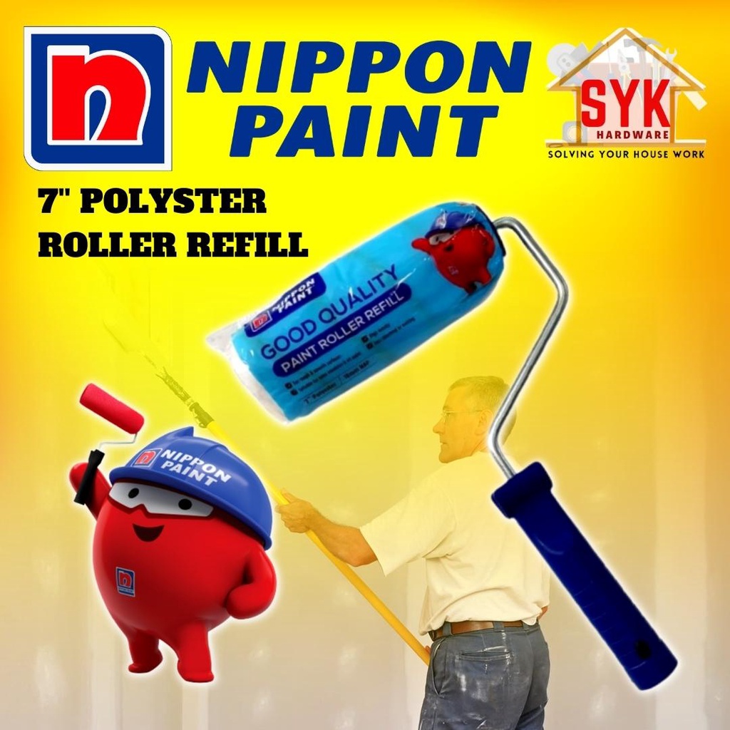 SYK Polyester Roller Refill 7 Inch Roller Handle Painting Tools Set Tray Berus Cat Roller