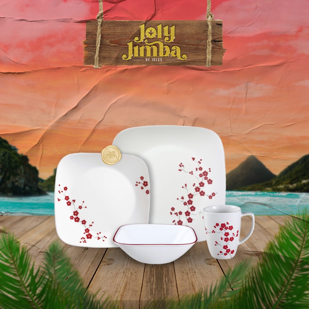 CORELLE SQUARE HANAMI GARDEN SET | Shopee Malaysia