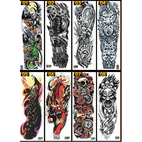 Full-arm tattoo sticker waterproof Temporary tattoo Arm Fashion Sticker ...