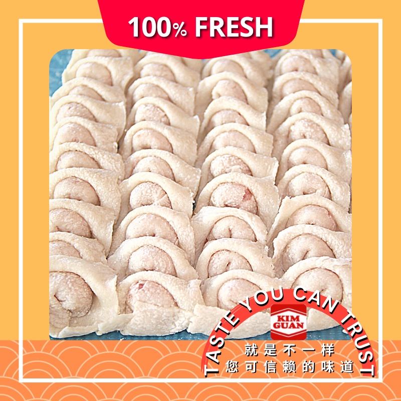 Handmade Fish Wantan with Mince Filling Steamboat/ Fried/ Dimsum 手工新鲜鱼皮 ...