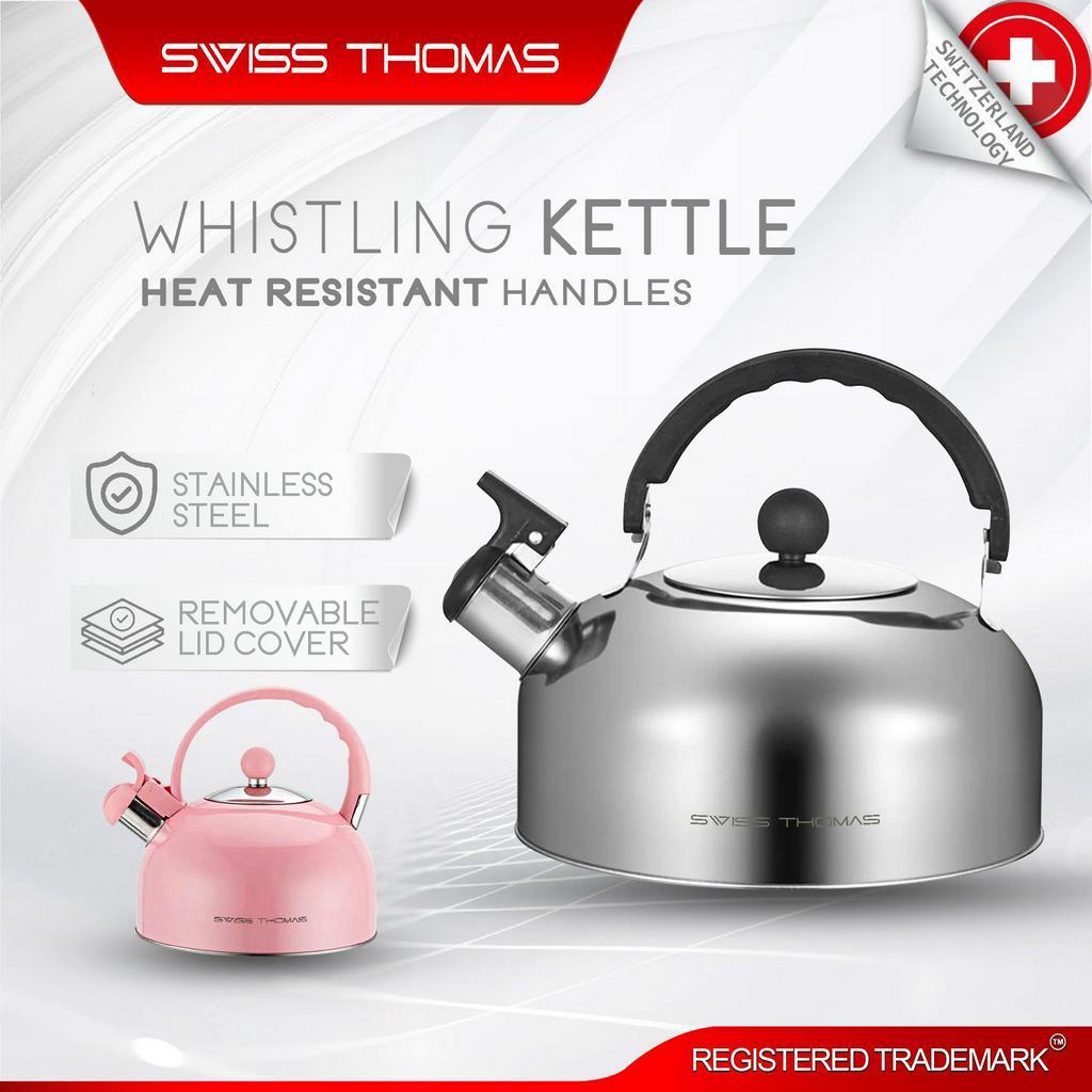 Swiss Thomas Whistling Stainless Steel Modern Dome Teapot Tea Kettle cerek air bersiul WHISTLING