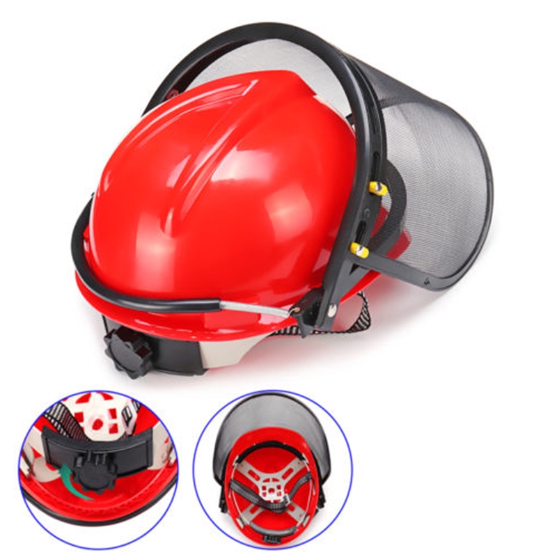 thumbnail image 2 of Safety Helmet With Mesh Visor For Logging & Brush Cutting - Forestry Protection Helmet With Face Shield 2 of 12