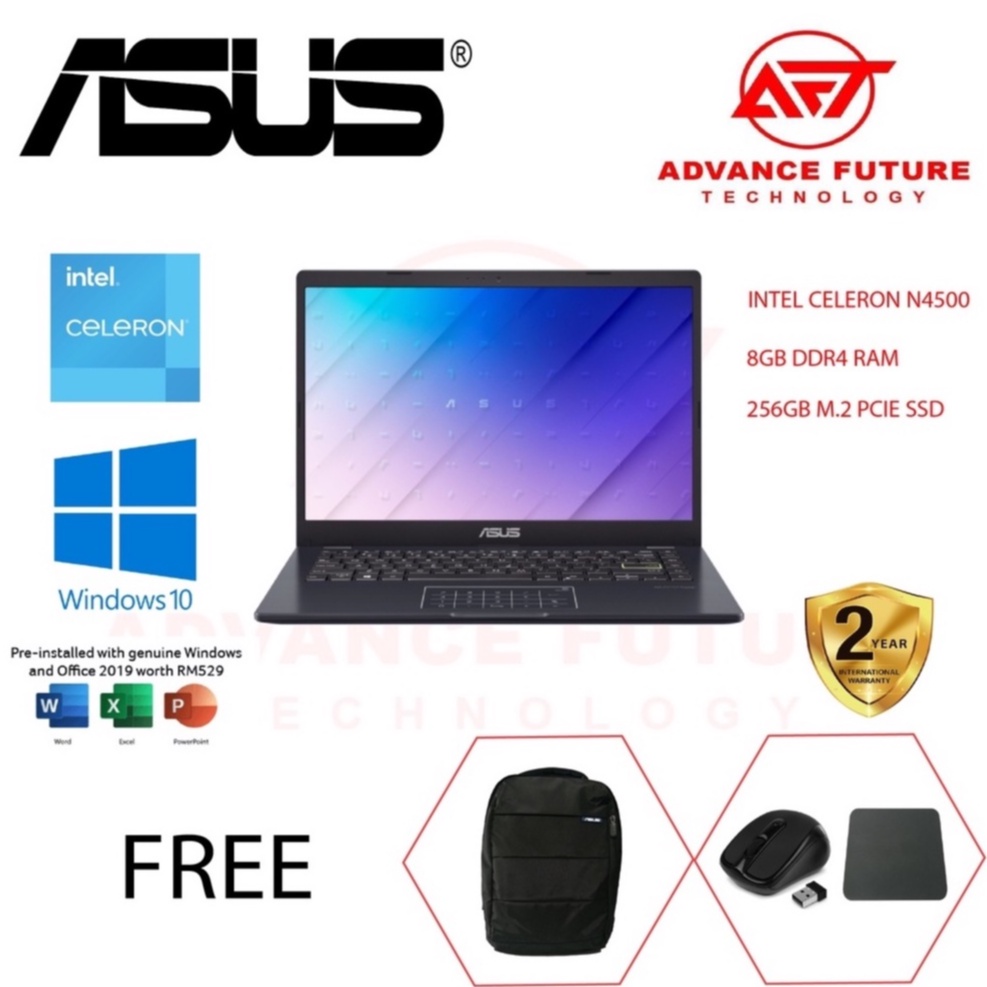 Asus Vivobook Go 14 E410k Abv225226227ts 14 Laptop Celeron N4500 8gb 256gb Ssd Intel 5957