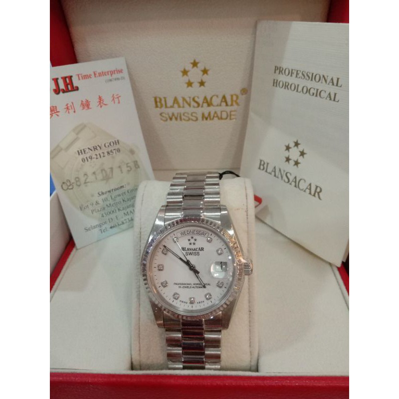 FREE SHIP Guarantee New Blansacar Swiss Made Automatic